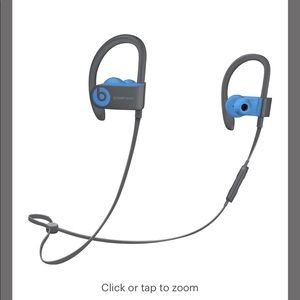Grey and blue Powerbeats 3